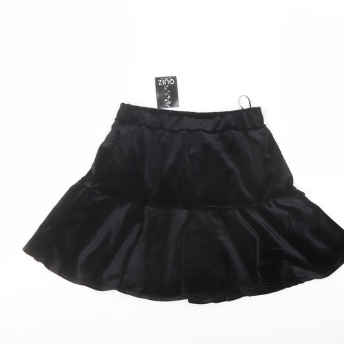 Quiz Womens Black Polyester Skater Skirt Size 8