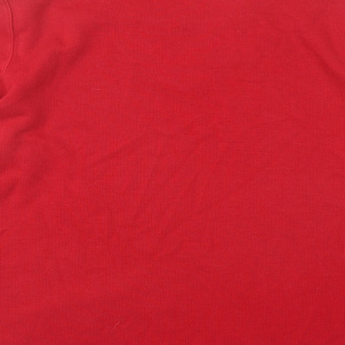 Bonmarché Womens Red Polyester Basic Blouse Size L Round Neck
