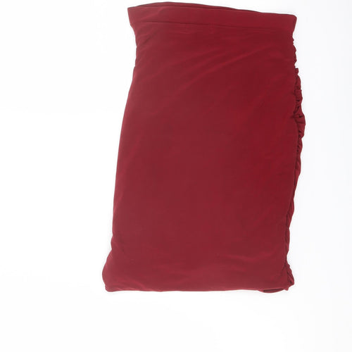 PRETTYLITTLETHING Womens Red Polyester Bandage Skirt Size 6