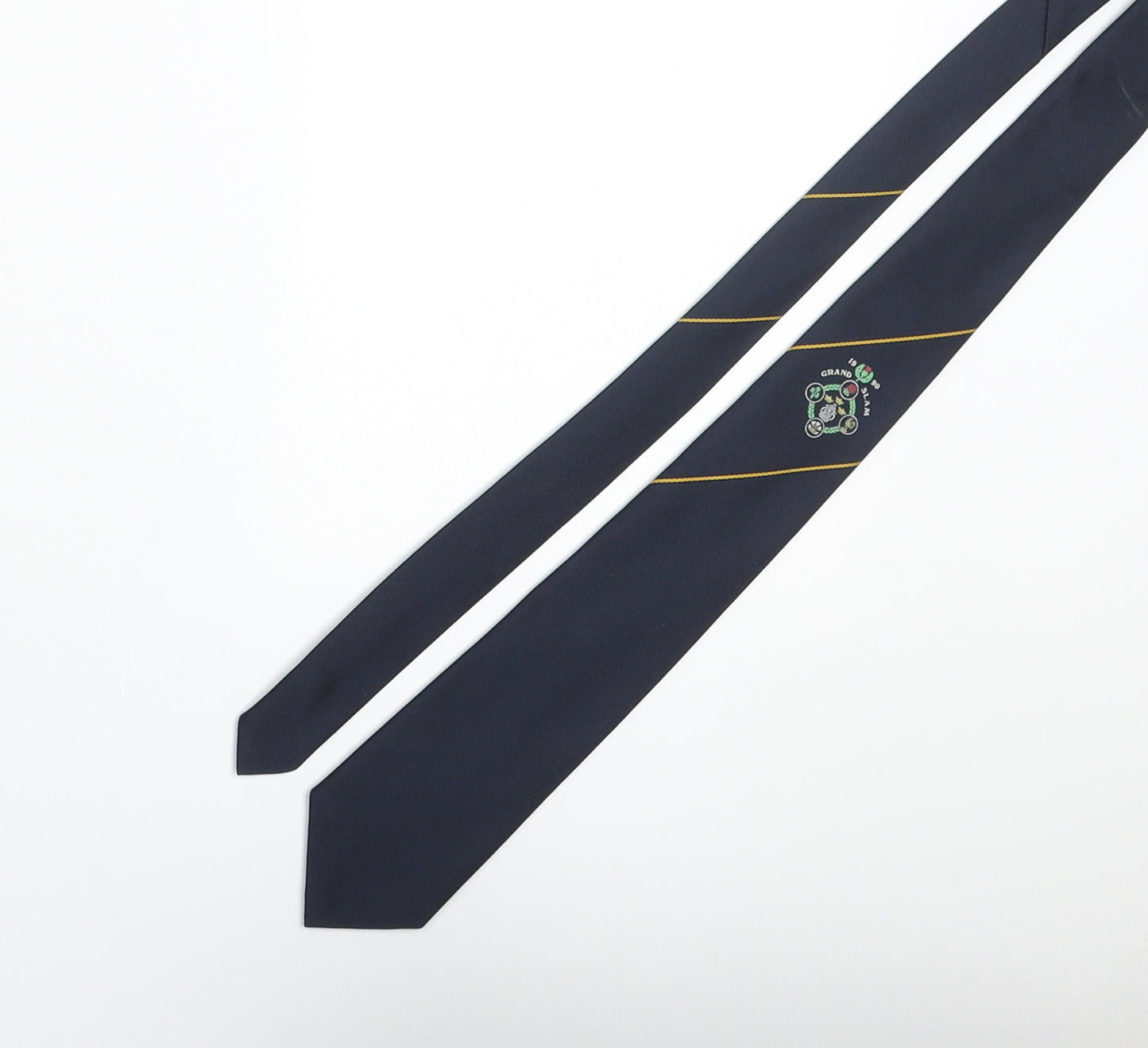 Maddocks & Dick Ltd. Mens Blue Polyester Pointed Tie One Size - Grand Slam 1990