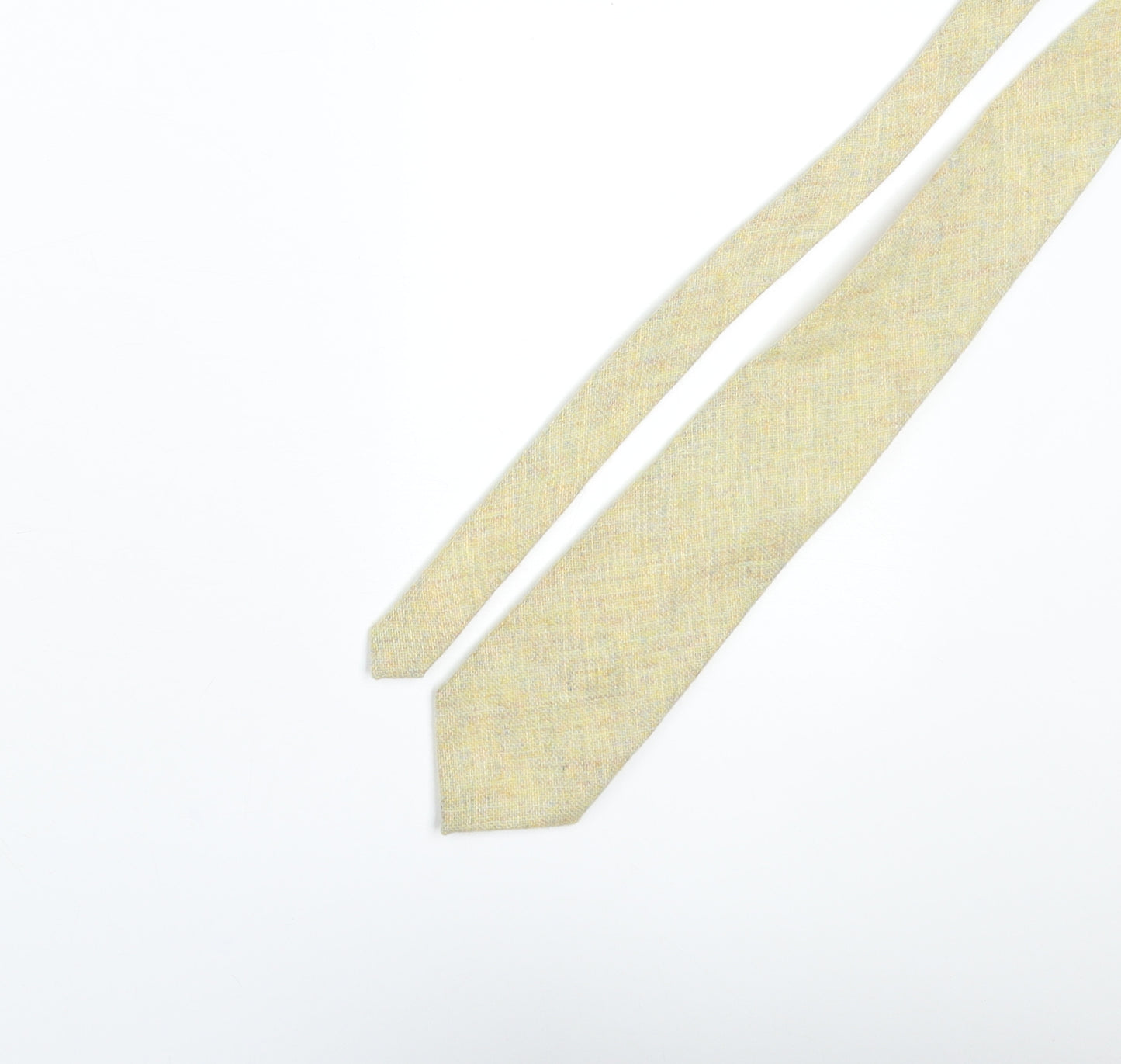 Anthony Haines Mens Yellow Wool Pointed Tie One Size