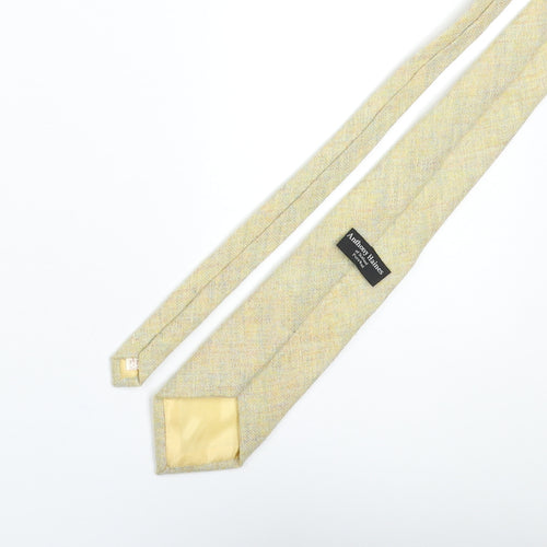 Anthony Haines Mens Yellow Wool Pointed Tie One Size
