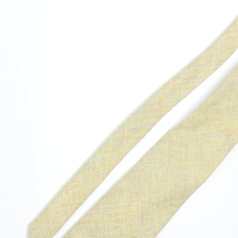 Anthony Haines Mens Yellow Wool Pointed Tie One Size