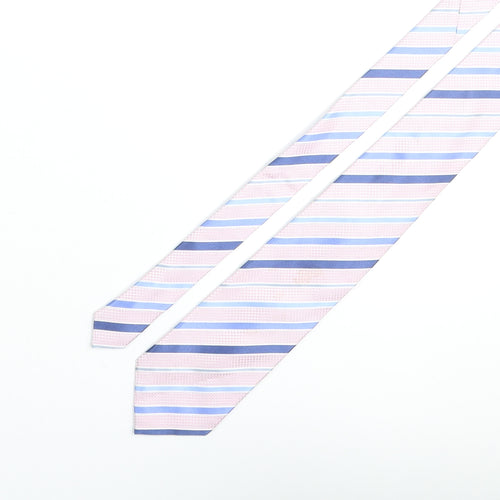 Deha Villand Mens Multicoloured Striped Silk Pointed Tie One Size