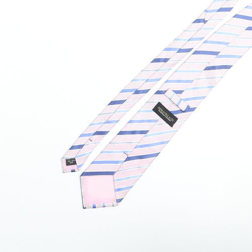 Deha Villand Mens Multicoloured Striped Silk Pointed Tie One Size