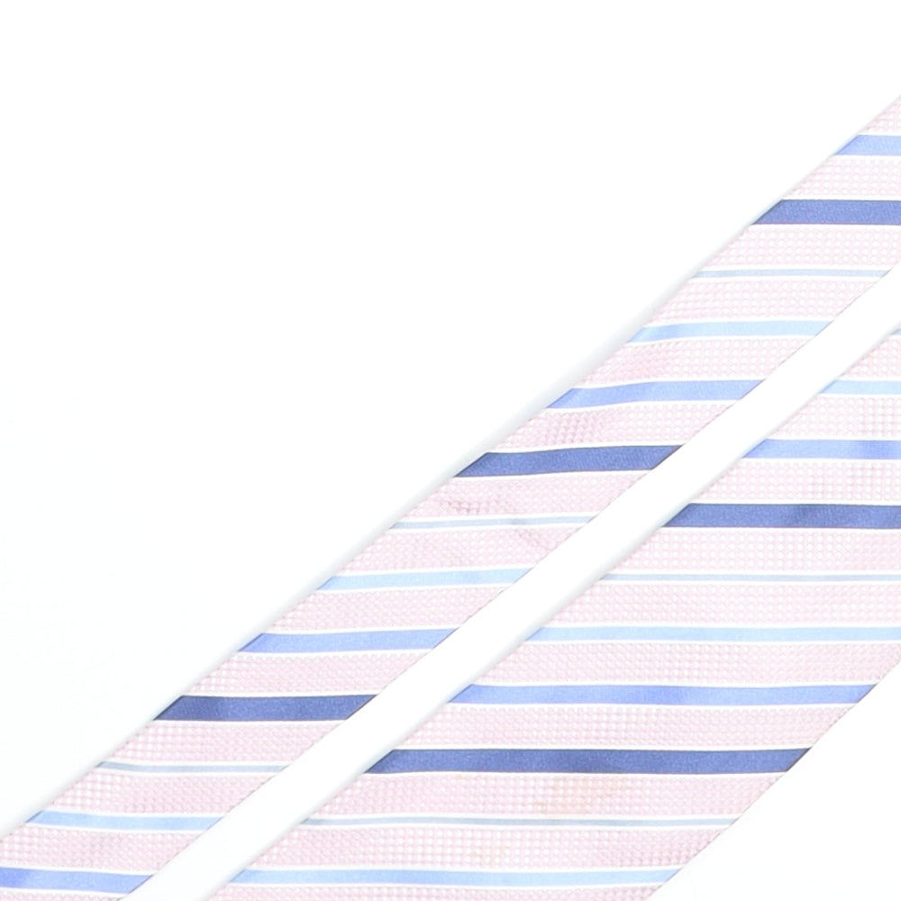 Deha Villand Mens Multicoloured Striped Silk Pointed Tie One Size