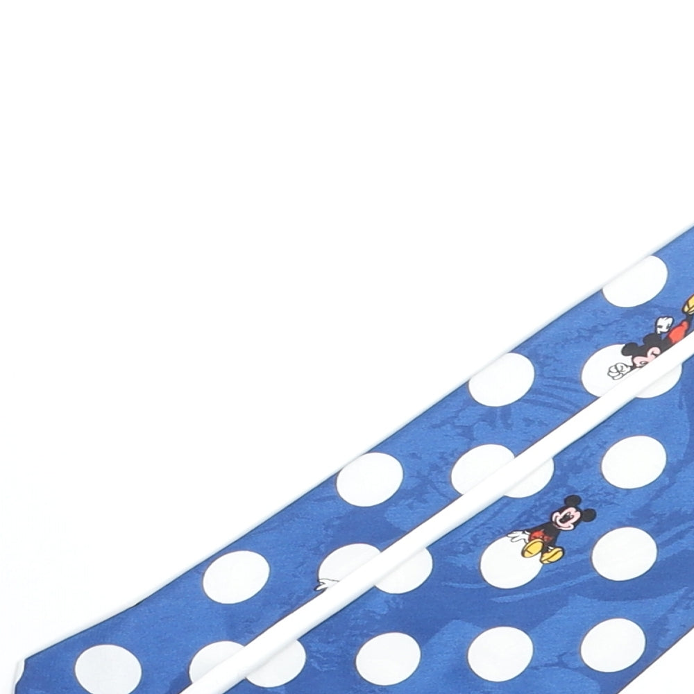 Disney Mens Blue Polka Dot Polyester Pointed Tie One Size - Mickey Mouse