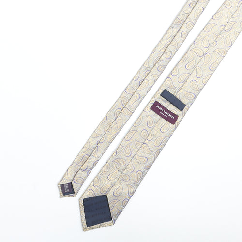 Brook Tavener Mens Multicoloured Paisley Silk Pointed Tie One Size