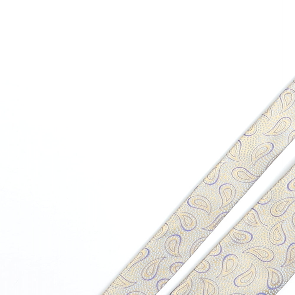 Brook Tavener Mens Multicoloured Paisley Silk Pointed Tie One Size