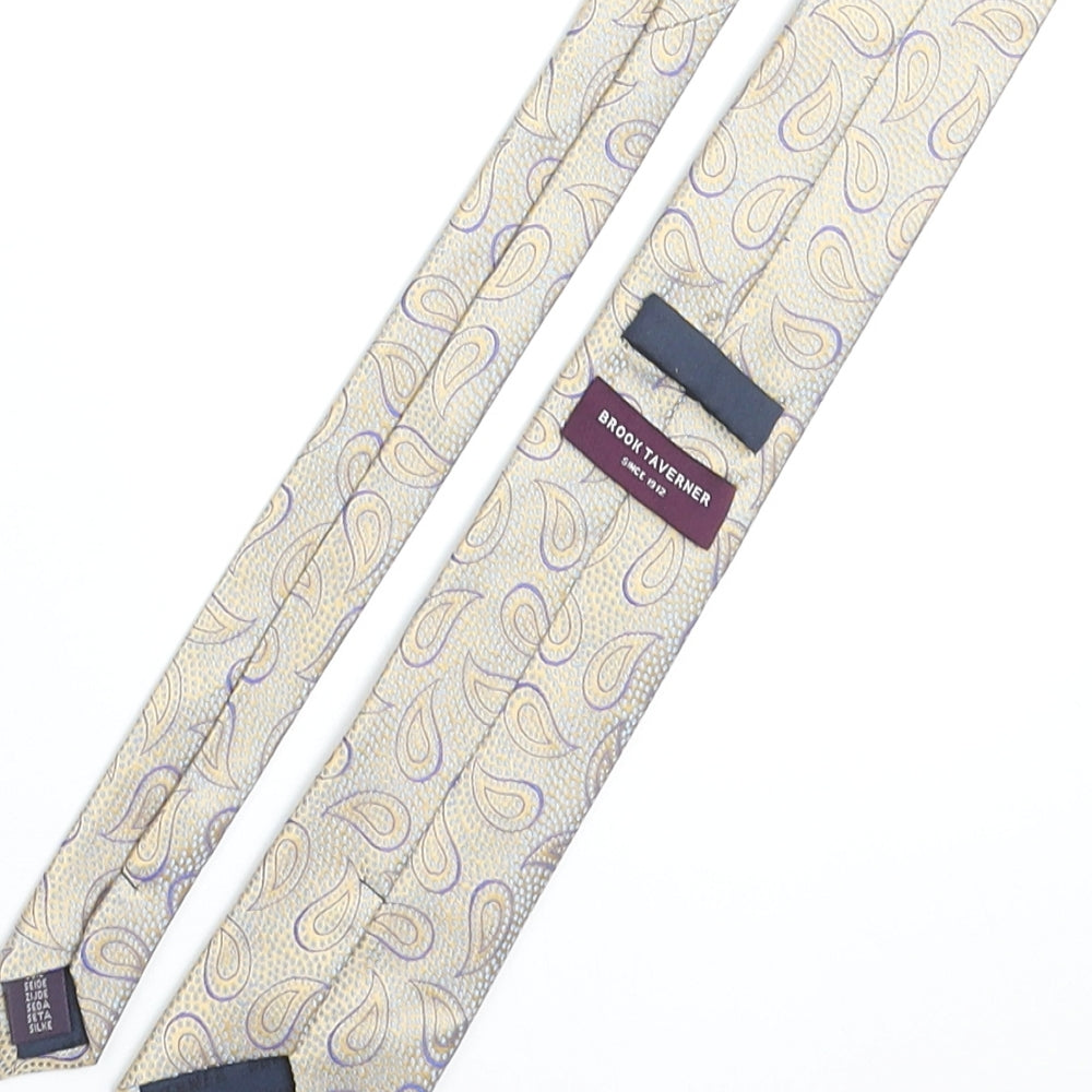 Brook Tavener Mens Multicoloured Paisley Silk Pointed Tie One Size
