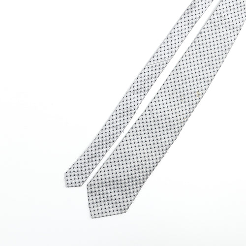 Tie Rack Mens Grey Geometric Silk Pointed Tie One Size