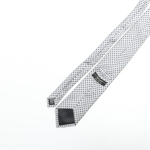 Tie Rack Mens Grey Geometric Silk Pointed Tie One Size