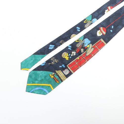 Disney Mens Multicoloured Polyester Pointed Tie One Size - Goofy Basketball