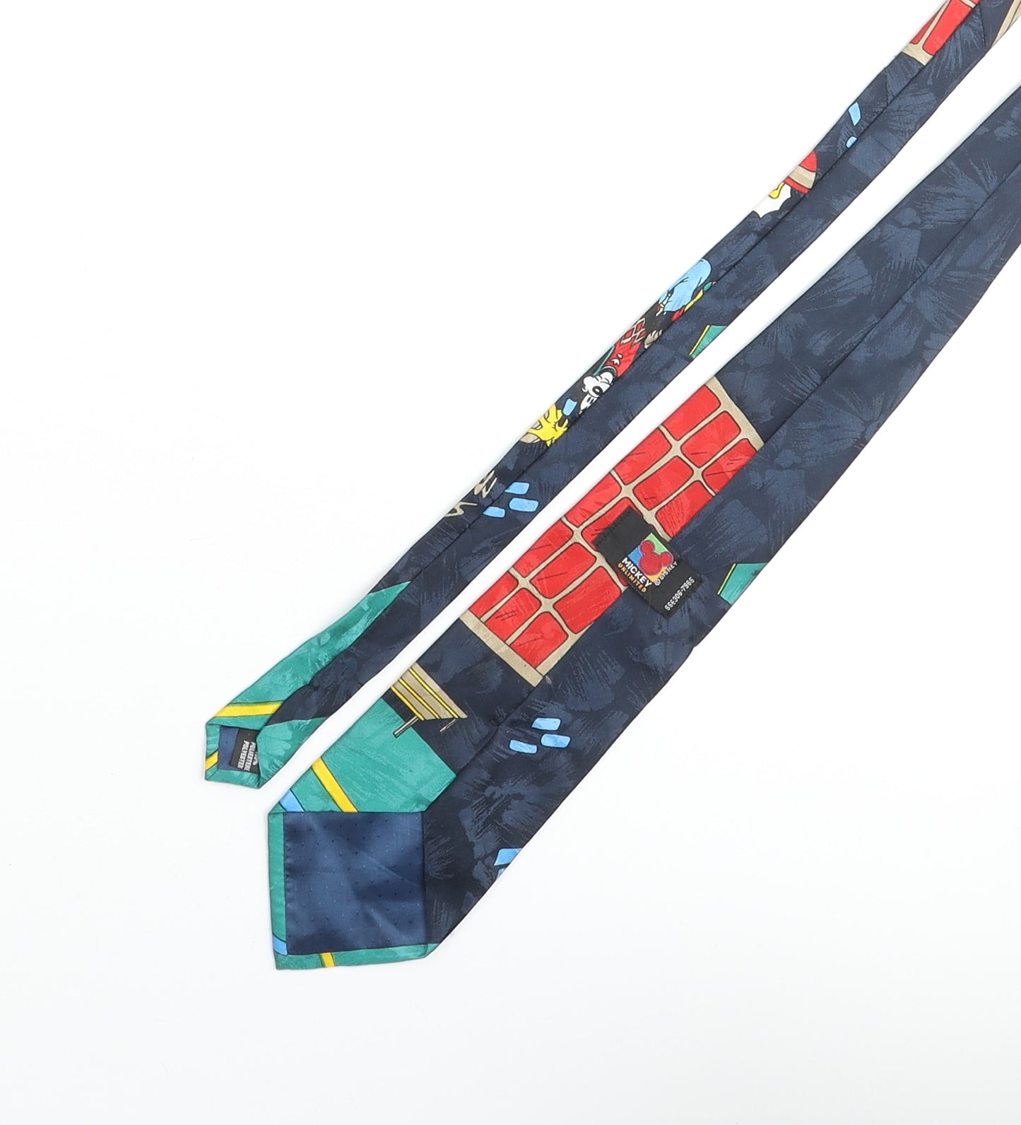 Disney Mens Multicoloured Polyester Pointed Tie One Size - Goofy Basketball