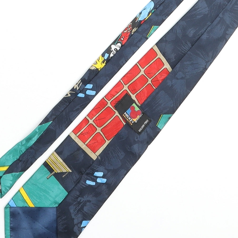 Disney Mens Multicoloured Polyester Pointed Tie One Size - Goofy Basketball