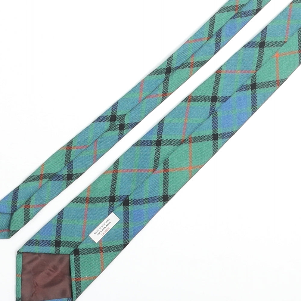 Lauder Mens Multicoloured Plaids & Checks Wool Pointed Tie One Size - Tartan