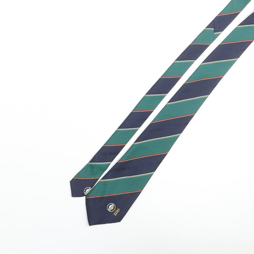 Phil Carrick Mens Multicoloured Striped Polyester Pointed Tie One Size - Headingley Test 1994 Crest