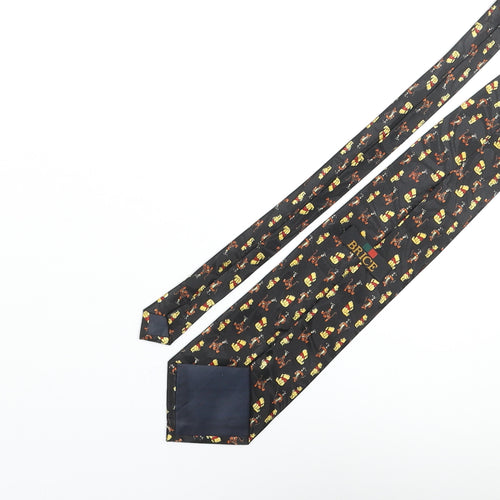 BRICE Mens Multicoloured Geometric Polyester Pointed Tie One Size - Winnie the Pooh & Tigger Print