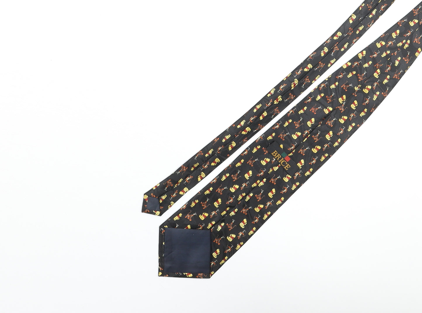 BRICE Mens Multicoloured Geometric Polyester Pointed Tie One Size - Winnie the Pooh & Tigger Print