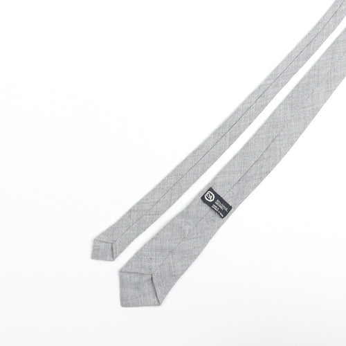 C&A Mens Grey Wool Pointed Tie One Size