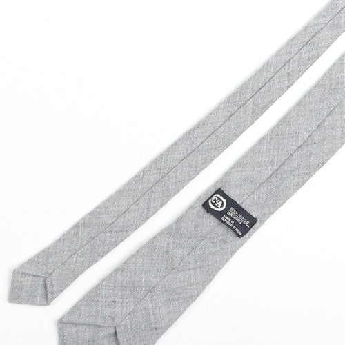 C&A Mens Grey Wool Pointed Tie One Size