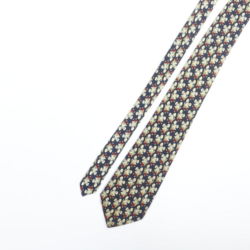 Vintage Mouse Mens Multicoloured Geometric Polyester Pointed Tie One Size - Mouse Character Print