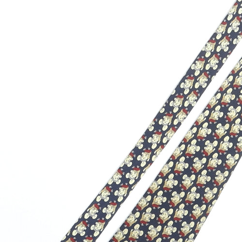 Vintage Mouse Mens Multicoloured Geometric Polyester Pointed Tie One Size - Mouse Character Print