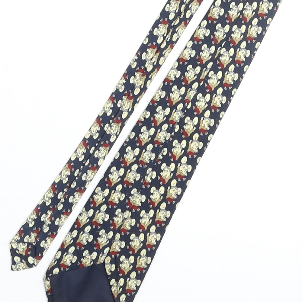 Vintage Mouse Mens Multicoloured Geometric Polyester Pointed Tie One Size - Mouse Character Print
