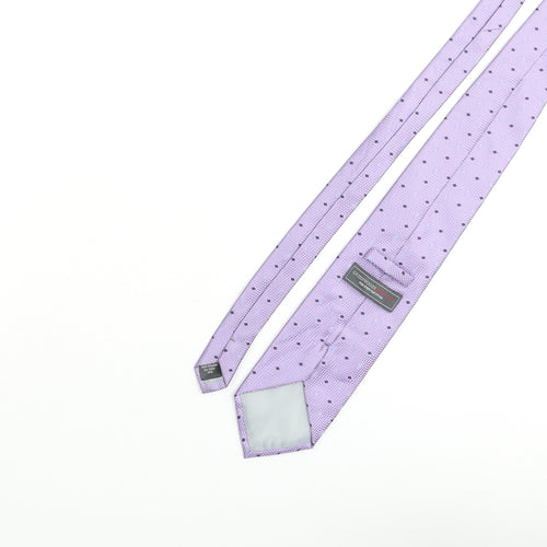 Greenwoods Mens Purple Geometric Polyester Pointed Tie One Size - Diamond Pattern