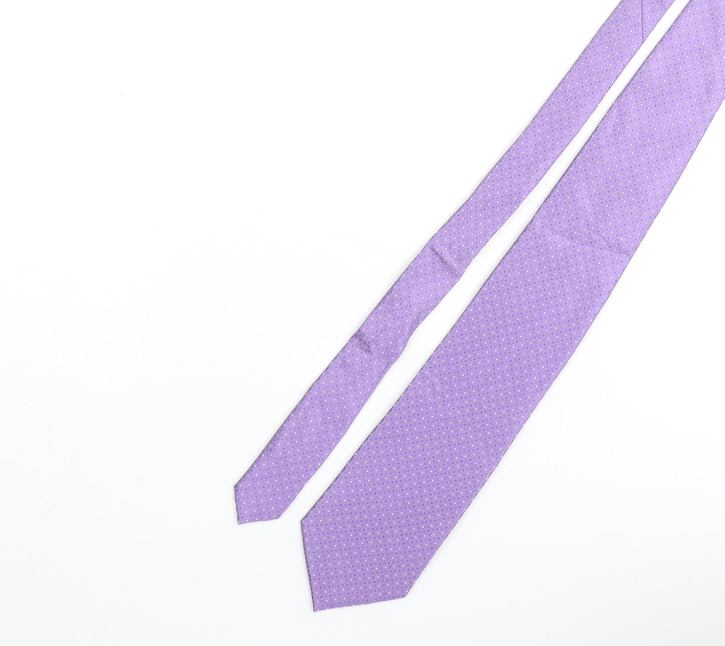 Marks and Mens Purple Geometric Silk Pointed Tie One Size