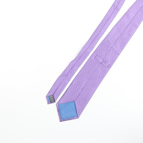 Marks and Mens Purple Geometric Silk Pointed Tie One Size