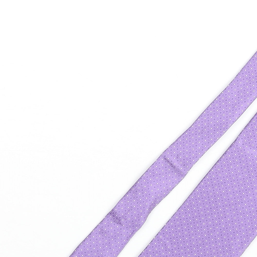 Marks and Mens Purple Geometric Silk Pointed Tie One Size