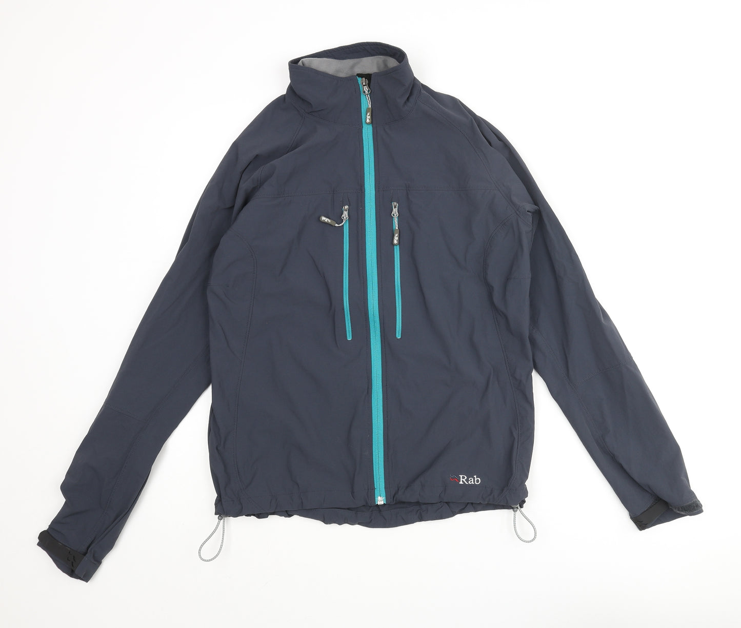 RAB Womens Blue Jacket Size 14 Zip - Drawstring Logo