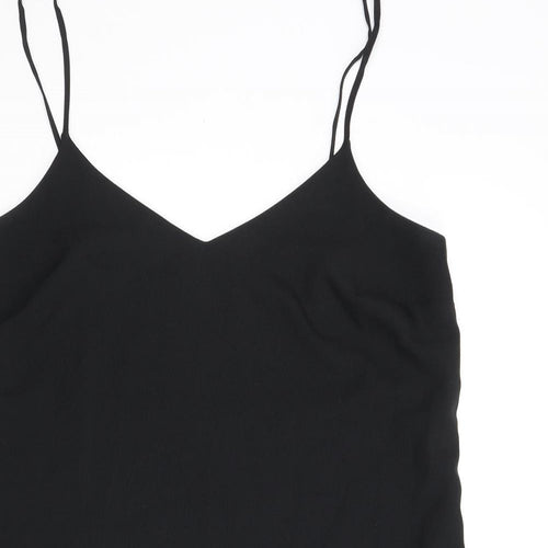 Missguided Womens Black Polyester Mini Size 10 V-Neck Pullover