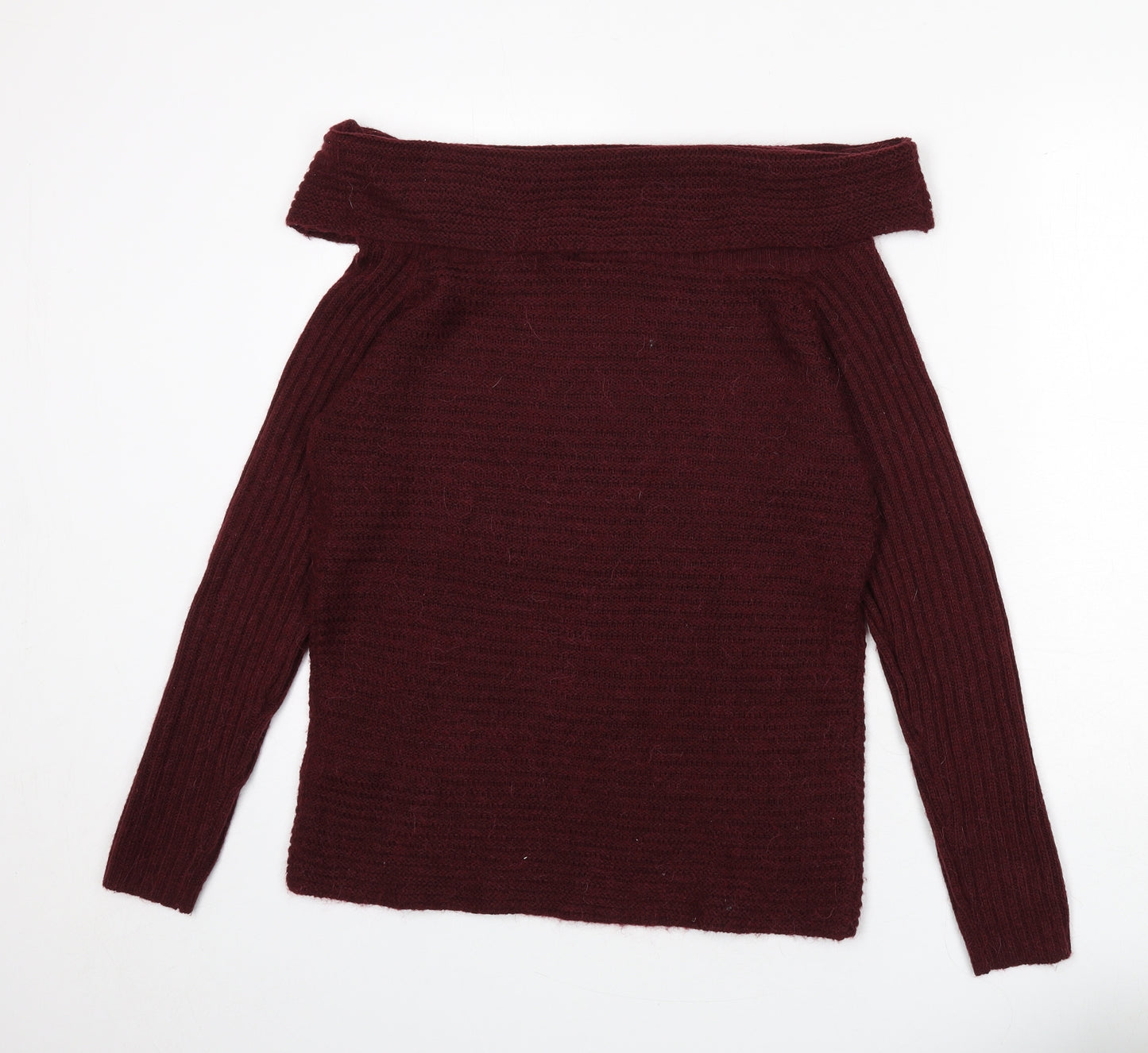 Dorothy Perkins Womens Red Roll Neck Acrylic Pullover Jumper Size 12