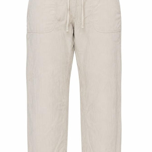 Avenue Womens Beige Linen Trousers Size M L28 in Regular Zip - Tie Front