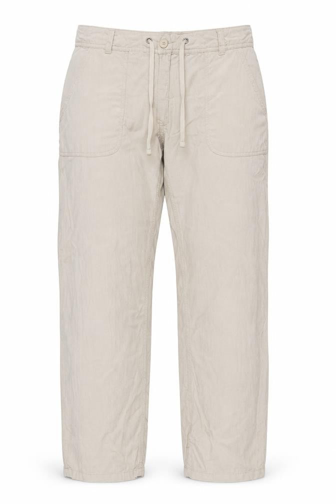 Avenue Womens Beige Linen Trousers Size M L28 in Regular Zip - Tie Front