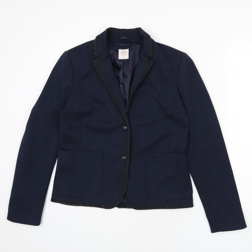 Gap Womens Blue Polyester Jacket Blazer Size 10