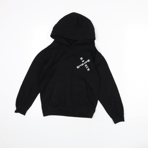 Mayhem Boys Black Cotton Pullover Hoodie Size 7-8 Years Pullover