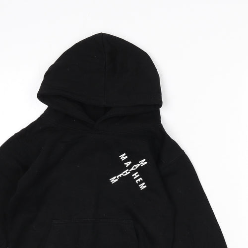 Mayhem Boys Black Cotton Pullover Hoodie Size 7-8 Years Pullover