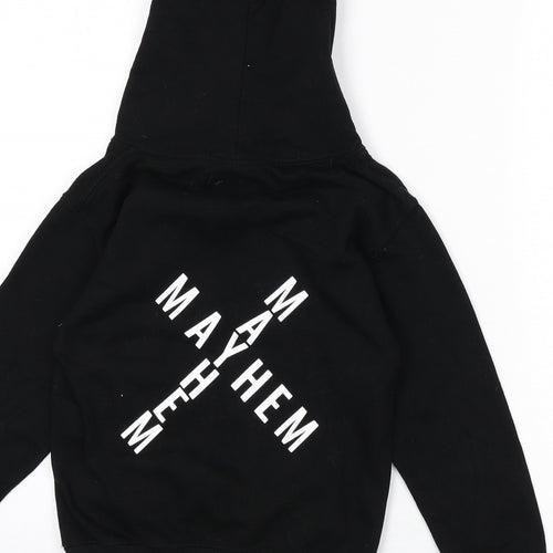 Mayhem Boys Black Cotton Pullover Hoodie Size 7-8 Years Pullover