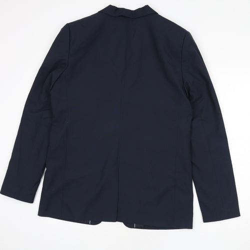 Marks and Spencer Mens Blue Polyester Jacket Blazer Size 41 Regular - 41 Inch Chest