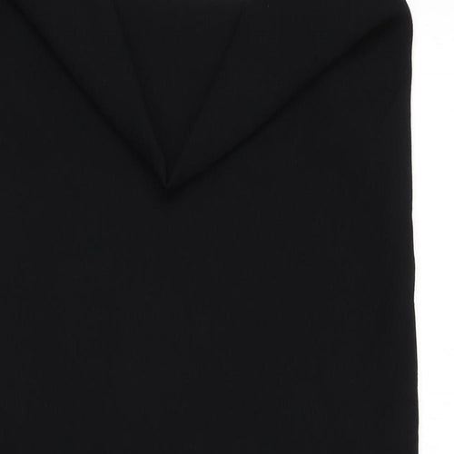 Zara Womens Black Polyester Bodysuit One-Piece Size L Snap - Backless