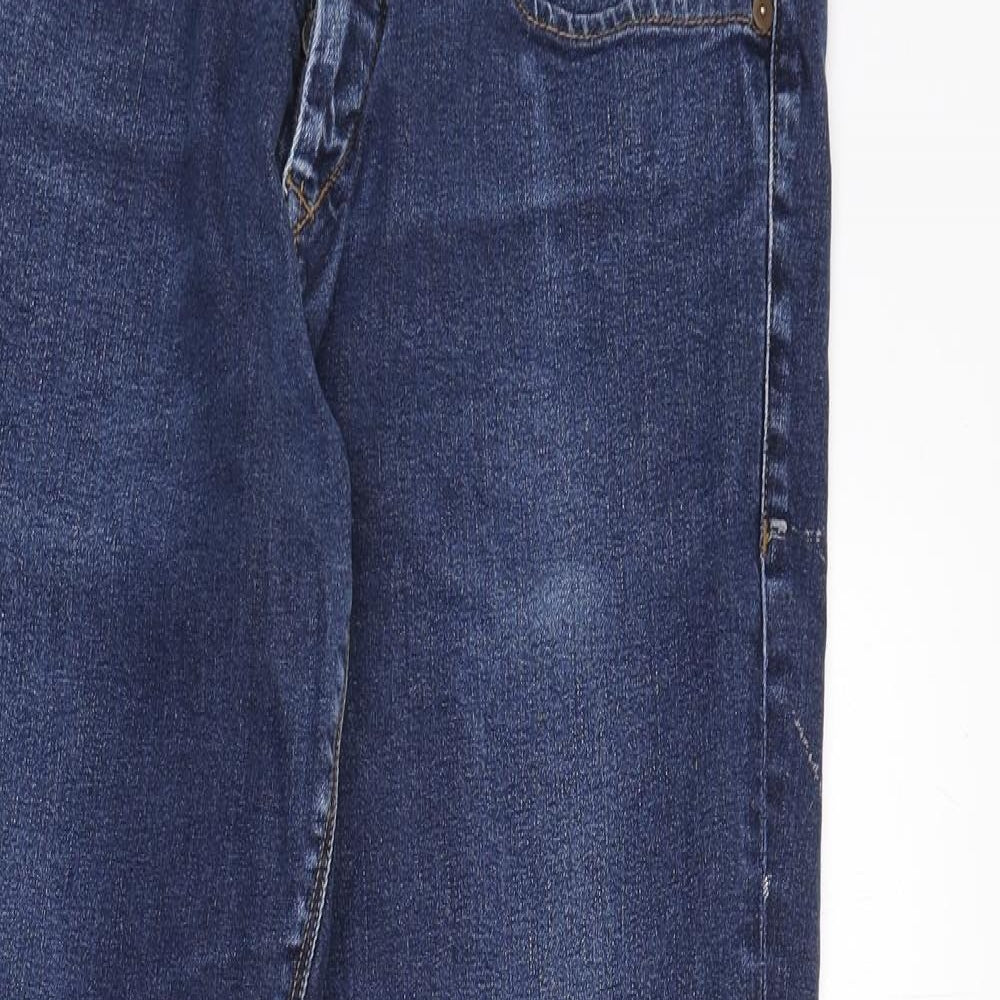 Penguin Mens Blue Cotton Straight Jeans Size 34 in L34 in Regular Button