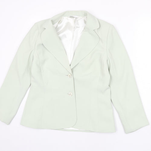 BHS Womens Green Polyacrylate Fibre Jacket Blazer Size 12