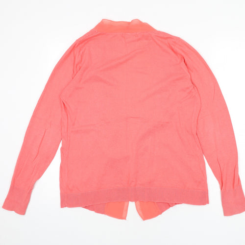 NEXT Womens Pink V-Neck Cotton Cardigan Jumper Size 12