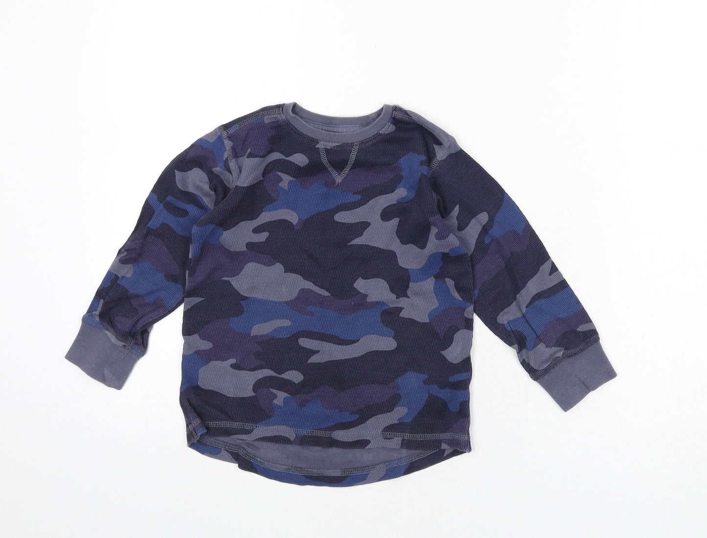 NEXT Boys Blue Camouflage Cotton Pullover Sweatshirt Size 3-4 Years Pullover