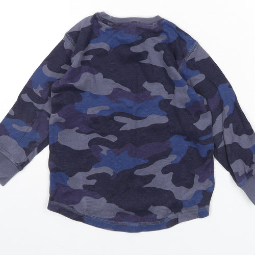 NEXT Boys Blue Camouflage Cotton Pullover Sweatshirt Size 3-4 Years Pullover