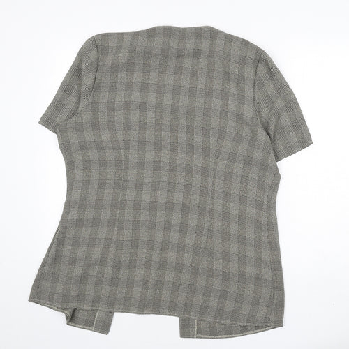 Your Sixth Sense Womens Multicoloured Plaid Polyester Basic Blouse Size 20 V-Neck - Chain, Double Layered