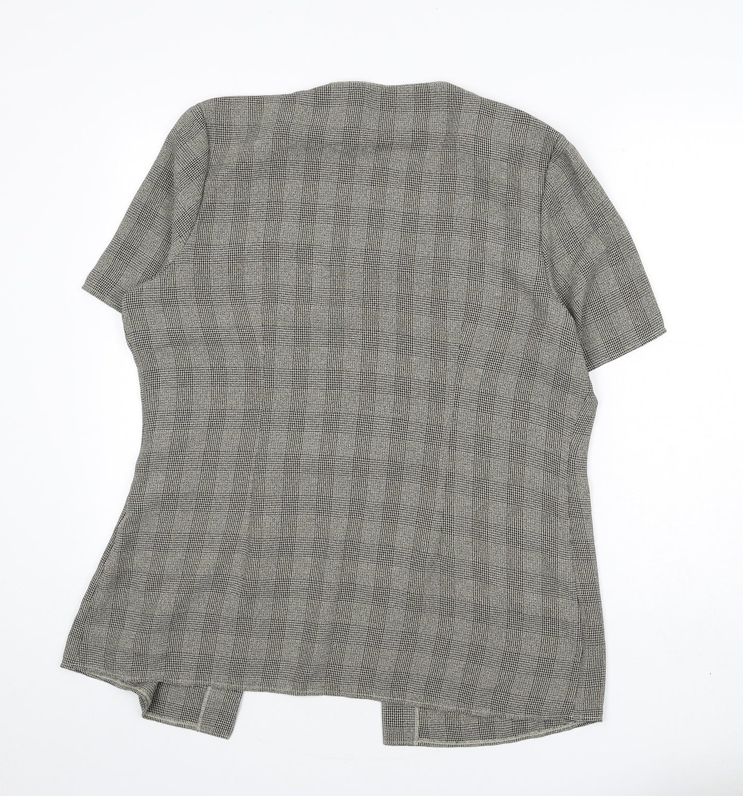 Your Sixth Sense Womens Multicoloured Plaid Polyester Basic Blouse Size 20 V-Neck - Chain, Double Layered